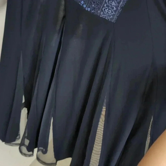 R&M Richards Womens 12 Navy Blue Sparkle Cardigan dr ss Set NWT m27 - Picture 6 of 9